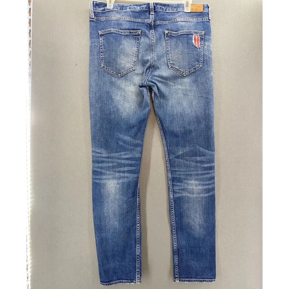 Visible Mending Kintsugi &Denim Boyfriend Style Jeans Distressed 28/32